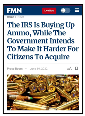 Why did the IRS buy 5,000,000 rounds of ammo?